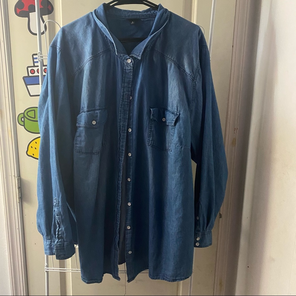 Denim shirt duo